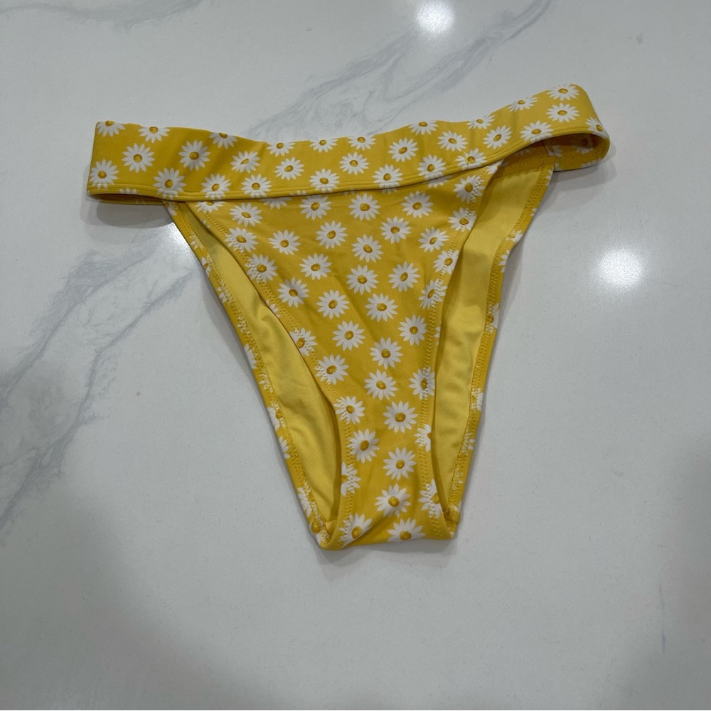Yellow Floral Bikini Bottom